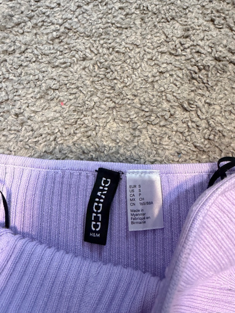 H&M Lilac Ribbed Sweetheart Tube Top - Picture 2 of 3